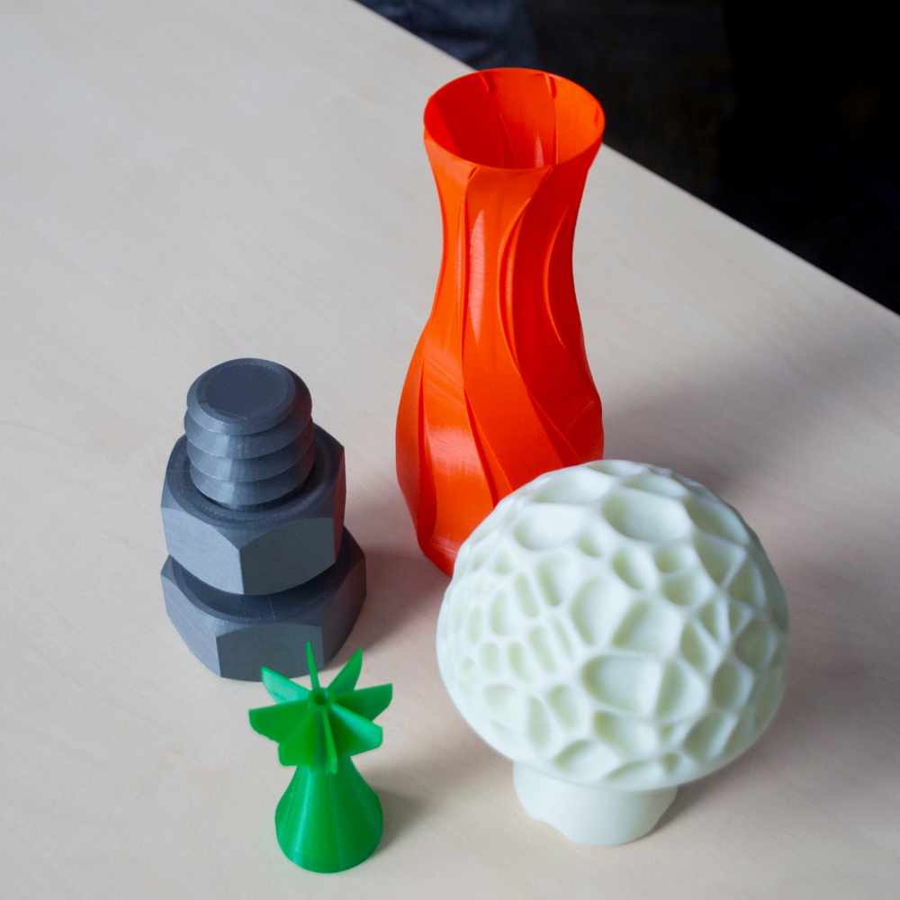 3D geprinte items als voorbeeld