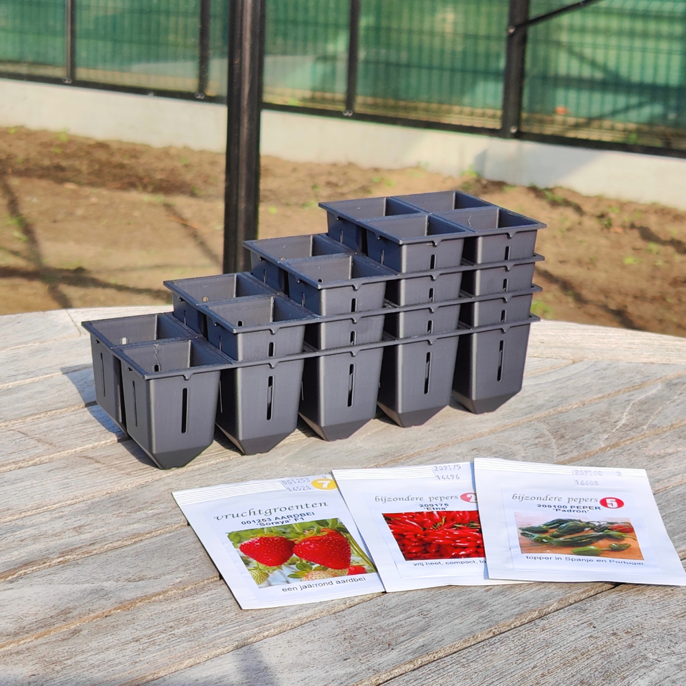 Robuuste zaaitray set