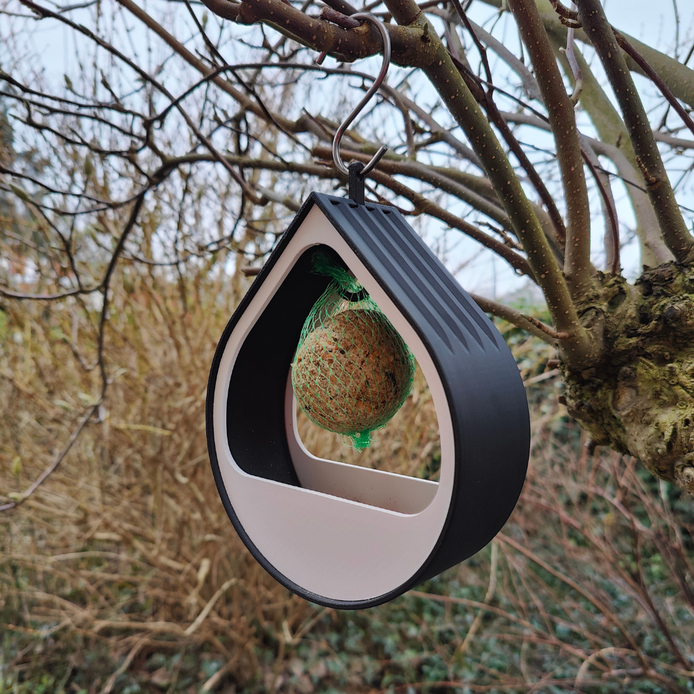 Drop habitat - modulaire vogelvoederbak - zwart