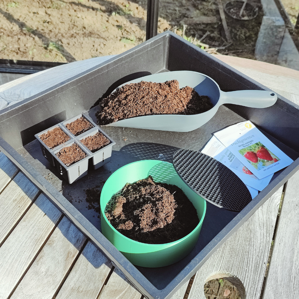 Robuuste zaaitray set